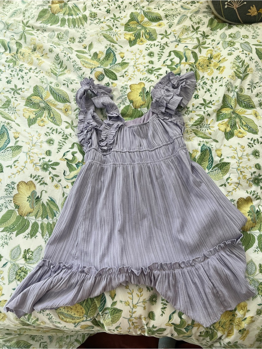 Lush Lavender Ruffle Mini Dress - Picture 3 of 3